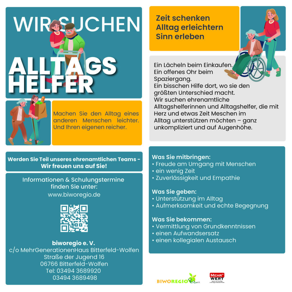 Wir suchen Alltagshelfer
